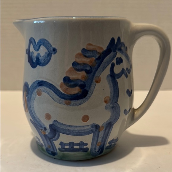M. A. Hadley Country Scene Horse 5” Pitcher - Picture 6 of 6